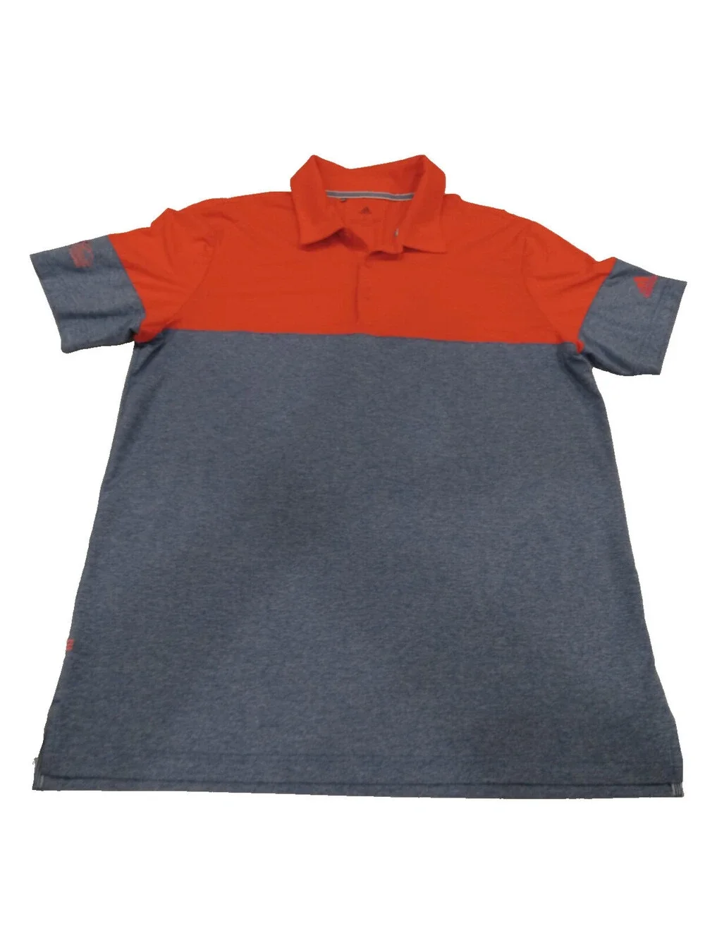 adidas Golf Colorblock Polo Shirt Men's Large Red Blue Birch Creek Golf Logo